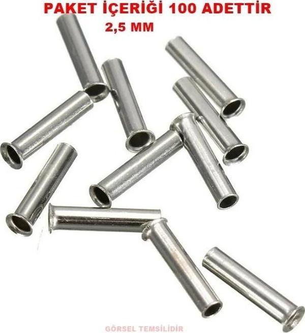 GWEST İzolesiz Kablo Yüksüğü 2,5mm e 12mm  (100 Li Pk.) - Image 1