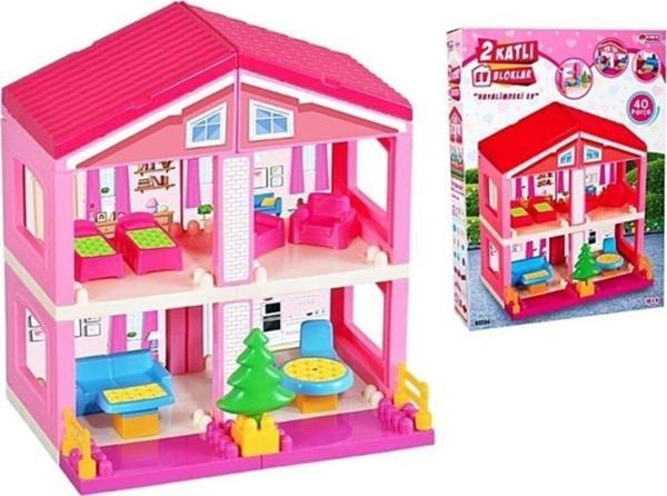 Okularenkkat Dede Oyuncak 2 Katlı Ev Bloklar 03234 - Image 1