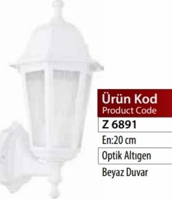 ZERPA ALTIGEN DUVAR APLİK BEYAZ - Image 1