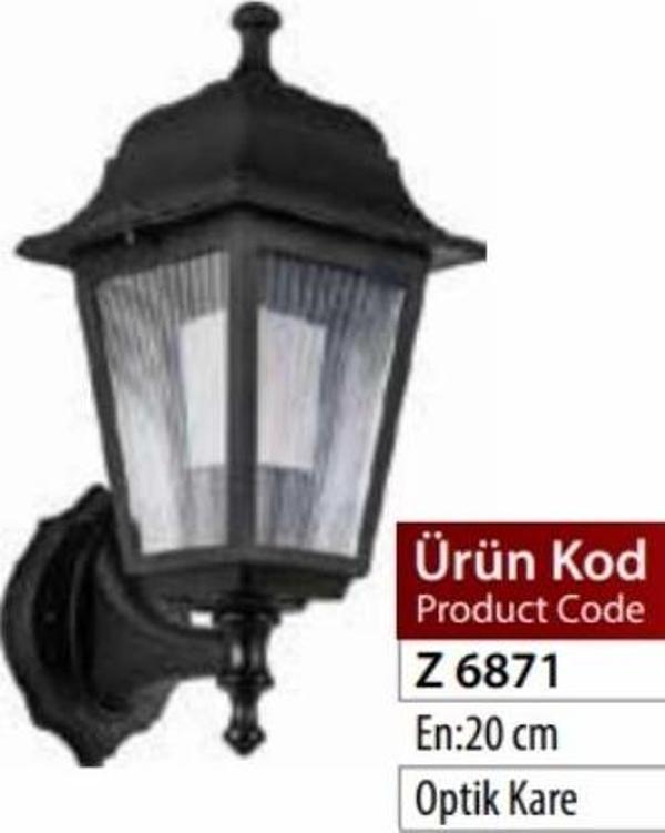 ZERPA KARE DUVAR APLİK SİYAH - Image 1