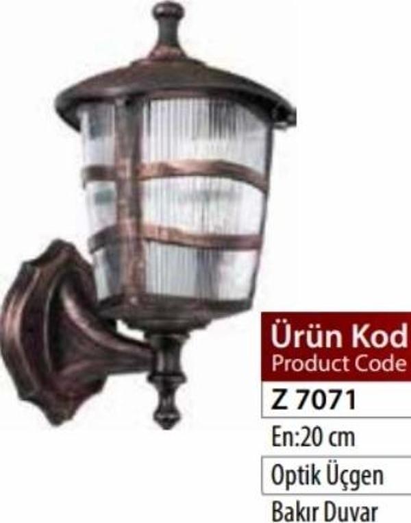 ZERPA ÜÇGEN DUVAR APLİK BAKIR ESKİTME - Image 1
