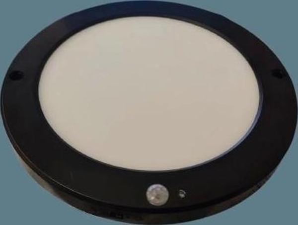 HOROZ Martha 18w Yuvarlak Hareket Sensörlü Fotoselli Led Spot SİYAH 6400K Beyaz Sıva Üstü ve Sıva Al - Image 1