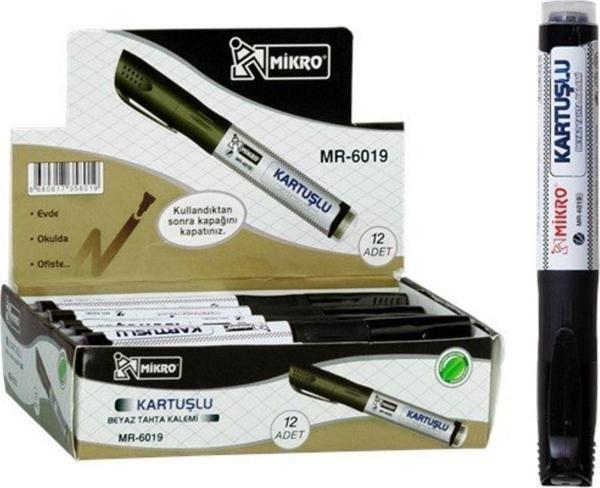 Mikro Mr - 6019 Kartuşlu Beyaz Tahta Kalemi Siyah - Image 1