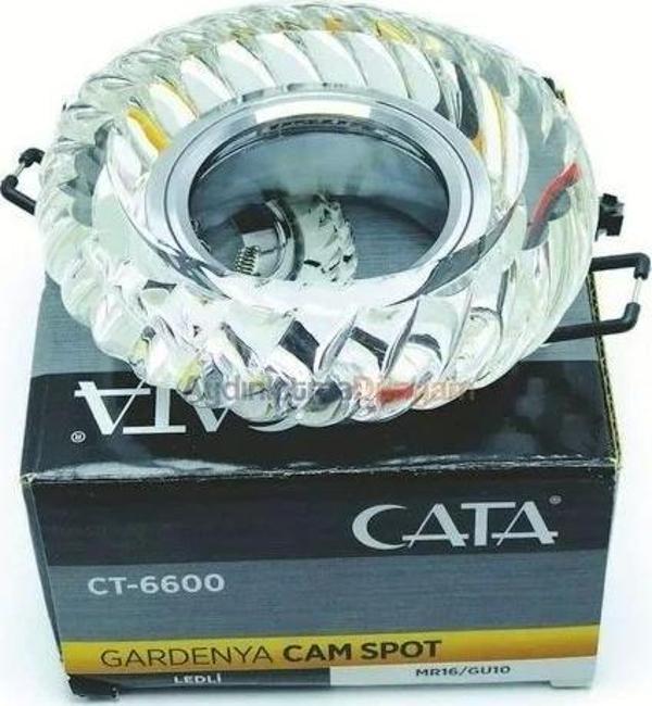 CATA Gardenya Dekoratif Cam Spot Yuvarlak Kristal Krom 3w Efektli 4000K GU10 (Duy Ampul Hariç) - Image 1