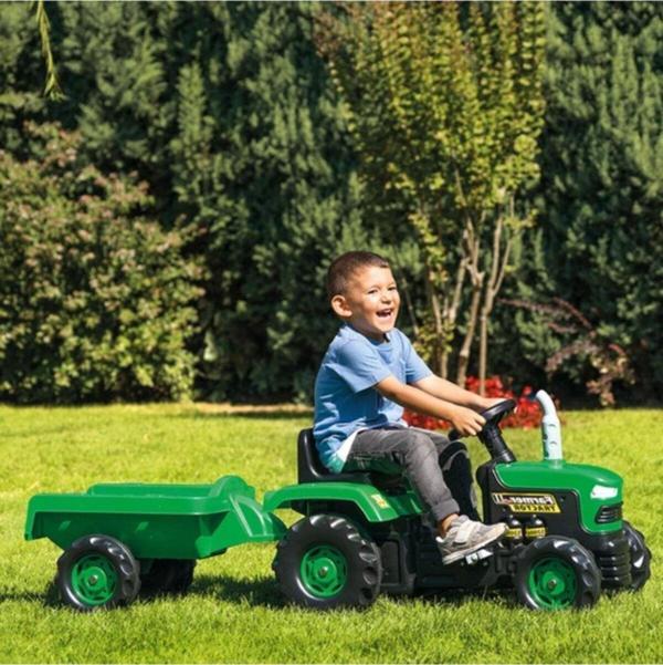 Dolu 8053 Römorklu Traktör (Pedallı) Yeşil - Image 1