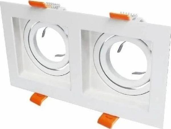 CATA Pars Beyaz Kare Spot 2Li Sıva Altı GU-10 Duylu (Ampulsüz) - Image 1