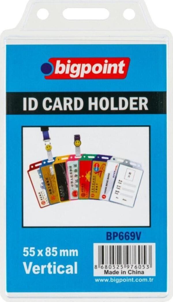 Bigpoint Kart Poşeti Dikey Şeffaf 55X85Mm 10'Lu Poşet - Image 1