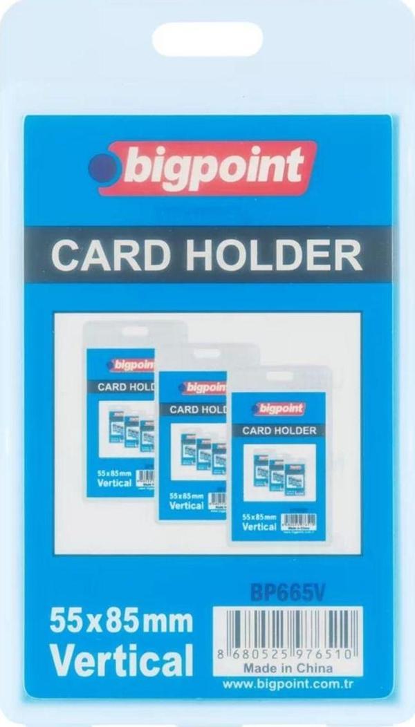 Bigpoint Çift Taraflı Pp Kart Kabı Dikey Şeffaf 55X85Mm 10'Lu Poşet - Image 1