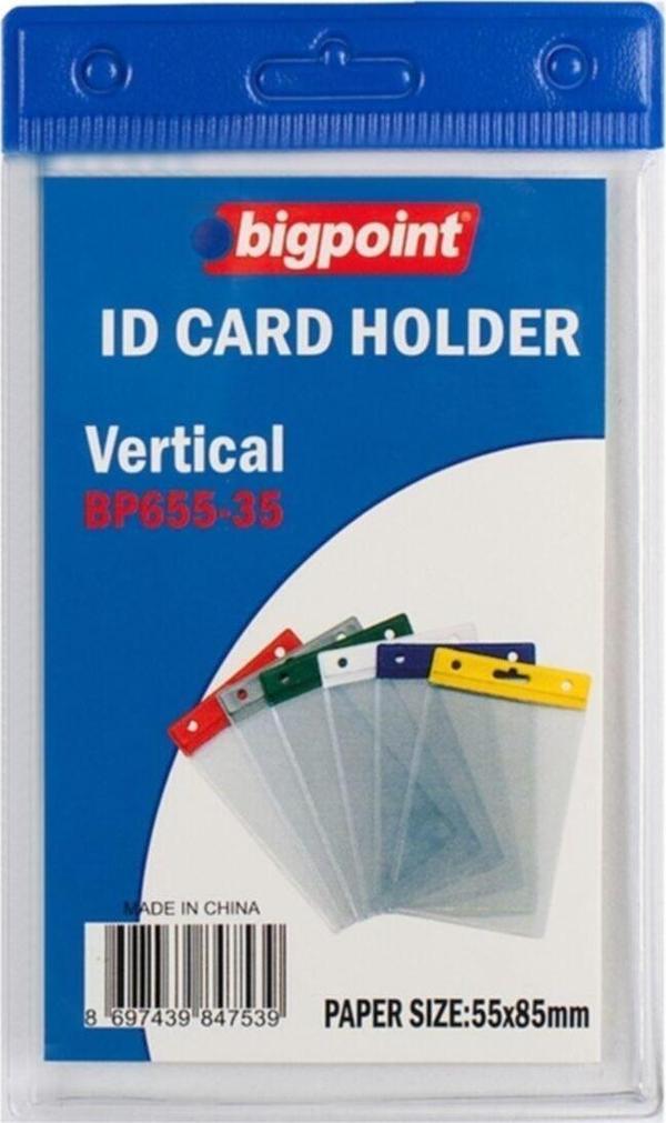 Bigpoint Mavi Kart Poşeti Dikey 55X85Mm 10'Lu Poşet - Image 1