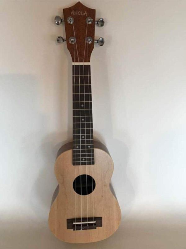AHOLA Masif Maun Ağacı 21 Inc Soprano Ukulele-Gül Klavye Ve Eşikli - Image 1