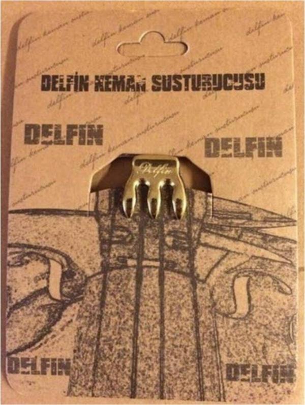delfin Gold Renk Metal Keman Mute Susturucu - Image 1