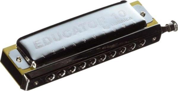 Hohner Educatör 10 Delik Chromatik Metal Kasa Pompalı Mızıka - Image 1