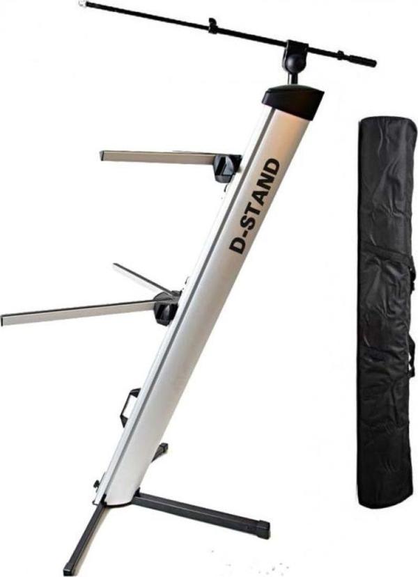 D-sound Sk-200Sln Profesyonel Çift Katlı Akrobat Çantalı Gri Org Sehpası - Image 1