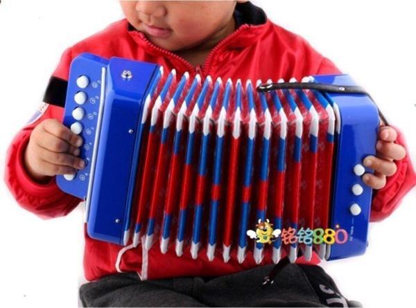 HONER 3 Bas Mavi Renk Körüklü Çocuk Boy Mini Akordeon Çerkez Mızıkası - Image 1