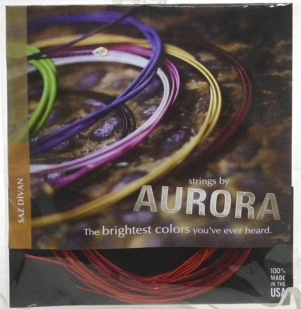 Aurora Kırmızı Renk Profesyonel 0.22 Numara Divan Saz Teli-Mızrap Hediyeli - Image 1
