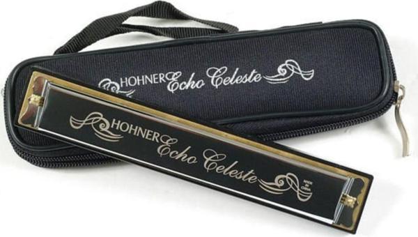 HONER Echo Celeste 24 Çift Delik Tremolo Harmonik-Mızıka -Çantalı - Image 1