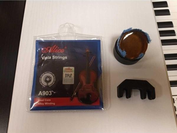 Alice A903 Viola Tel Takımı ( Reçine + Keman Susturucusu ) - Image 1