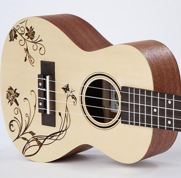 Jimi L-20 Model Masif Maun-Ladin Tenör Boy Ukulele-Desenli Kapak-Pena Hediyeli - Image 1