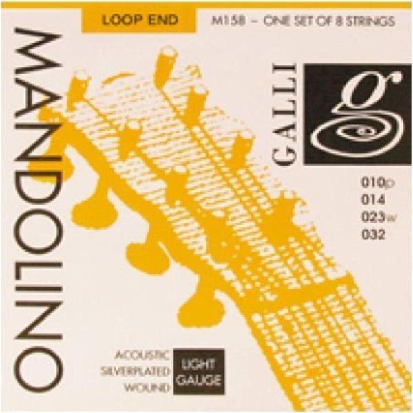 GALLİ M158 Gümüş Kaplama Mandolin Teli Seti , Hafif 10-32 - Image 1
