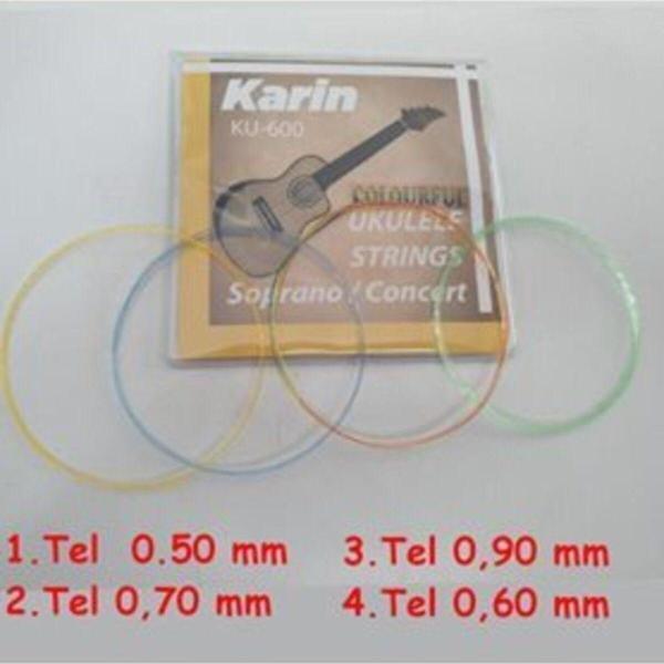 Karin 5 Paket Ku-600R Model Renkli Ukulele Tel Seti-5 Paket Set - Image 1