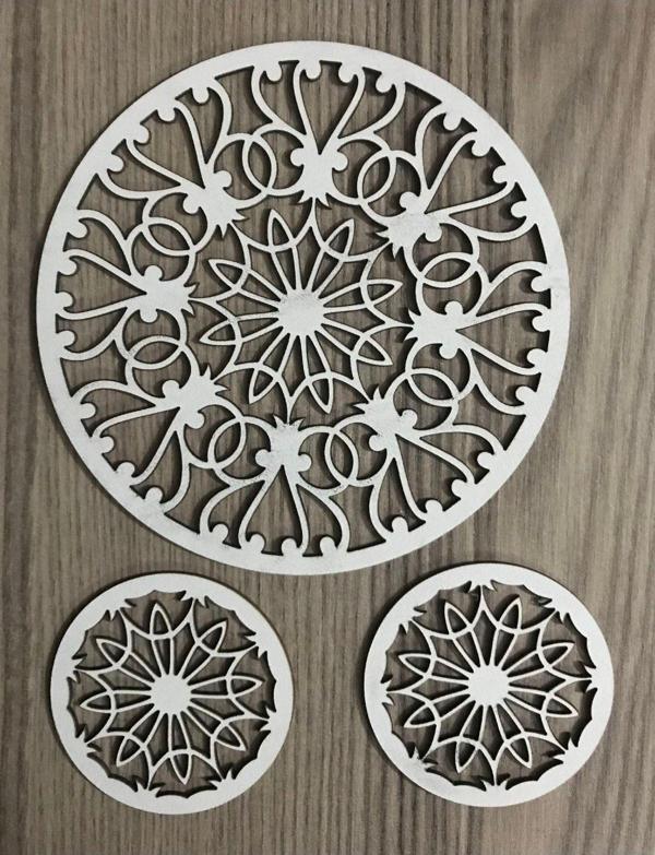 Karin Cnc Kesim Şekilli Ahşap Model Ud Kafes Seti-Ud Mızrabı - Image 1