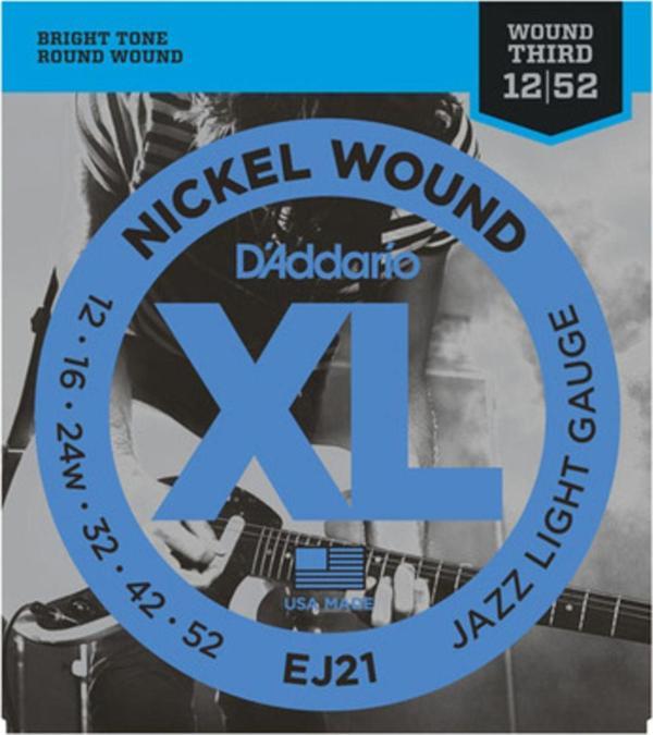 Daddario Daddarıo Ej21 Elektro Gitar Tel Seti, Xl, Nıckel Wound, Jazz Lıg - Image 1