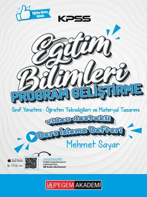 KPSS Eğitim Bilimleri Program Geliştirme Ders İzleme Defteri - Pegem Akademi Yayıncılık - Image 1