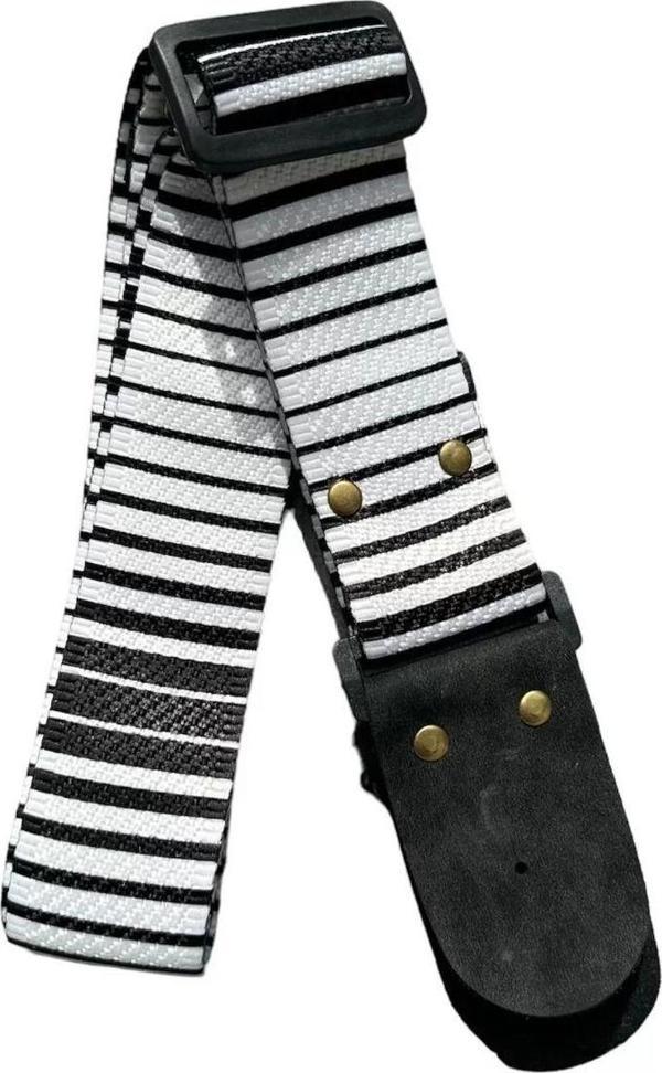 LİLYA Zebra Desenli Tasarım Gitar Askısı - Image 1
