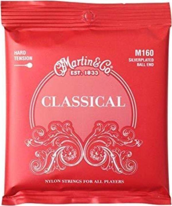 Martin M160 Hard Tension Silverplated Ball-End 28-43 Klasik Gitar Teli - Image 1