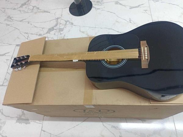 rockson J&D Guitars- Ag-6/Bk Jumbo Kasa Akustik Gitar - Image 1