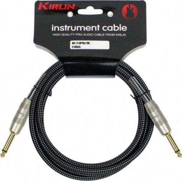 Kirlin Iw-241Prg-Bk-3Mt Profesyonel Dokuma Altı Slikon Gitar Kablosu - Image 1