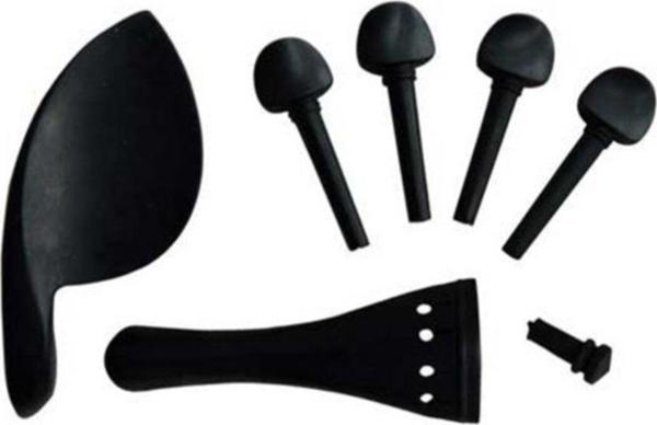 MELODY Eb-100 Model Hindistan Abnoz Ağacı Keman Abanoz Aksam Seti - Image 1