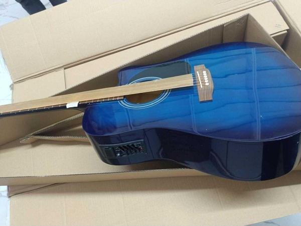rockson J&D Guitars- Jumbo Kasa Elektro Akustik Mavi Renk Gitar - Image 1