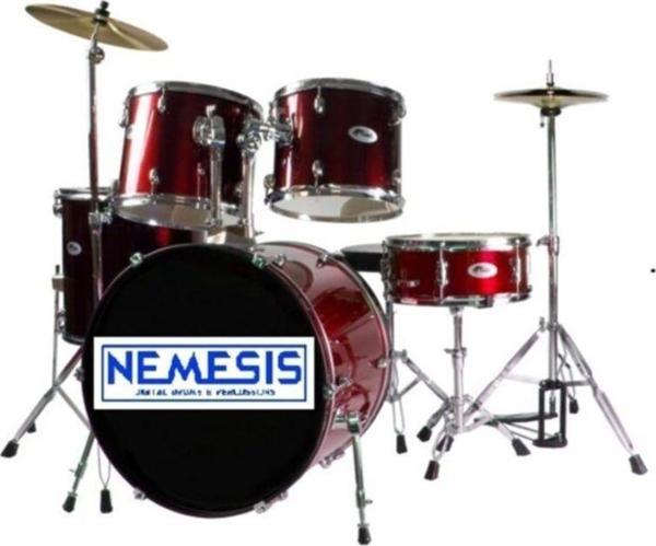 Nemesis Xs1019W Model Bordo Renk 20 Inc 51 Cm Kick Ful Akustik Bateri Seti - Image 1