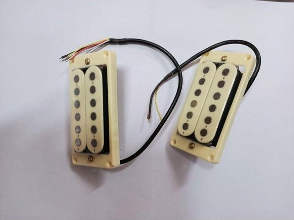 LEA Beyaz Renk Noktalı Humbucker Manyetik-1 Çift 2 Adet - Image 1