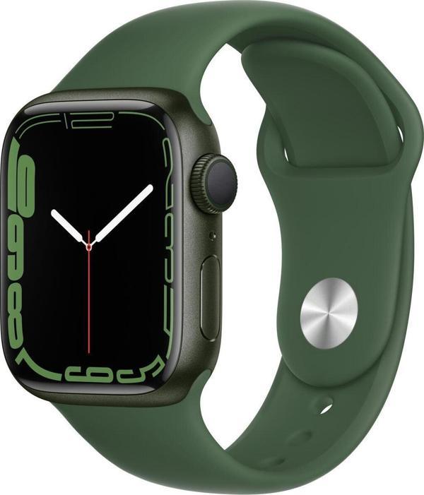 Apple Watch Seri 7 Gps 41Mm Yeşil Alüminyum Kasa Ve Clover Spor Kordon - Mkn03Tu/A - Image 1