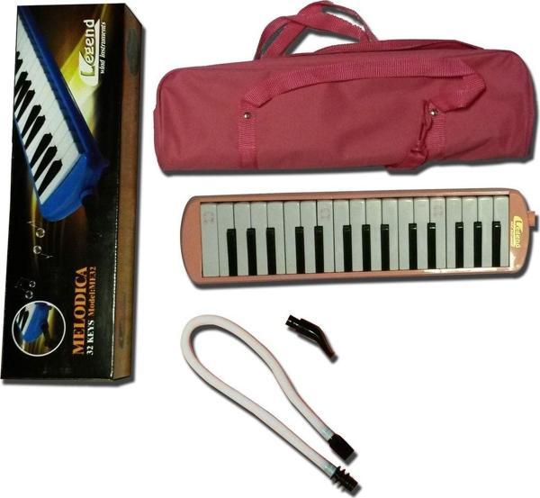Legend Me-32 Model Pembe Renk 32 Tuşlu Çantalı Hortumlu Melodika - Image 1