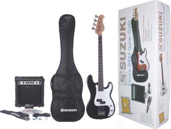 Suzuki Spb-1 Model 4 Telli Siyah Renk Ful Bas Gitar Seti-Ful Set - Image 1