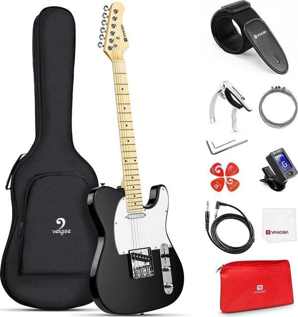 VANGOA Vtl-1Bk Telecaster Siyah Renk Elektro Gitar Seti - Image 1