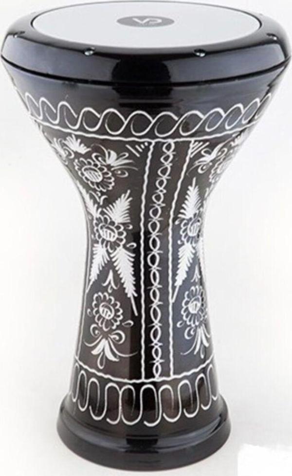 Vatan 3029S Erzincan Işlemeli Siyah Döküm Darbuka - Image 1