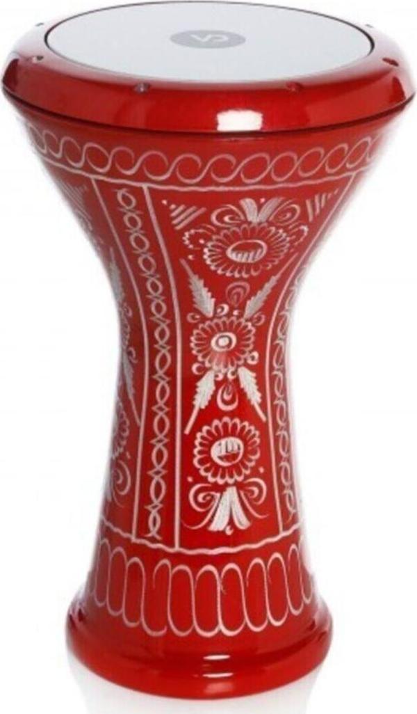 Vatan Darbuka 3029K Kırmızı Renk Erzincan Işlemeli Döküm Darbuka - Image 1