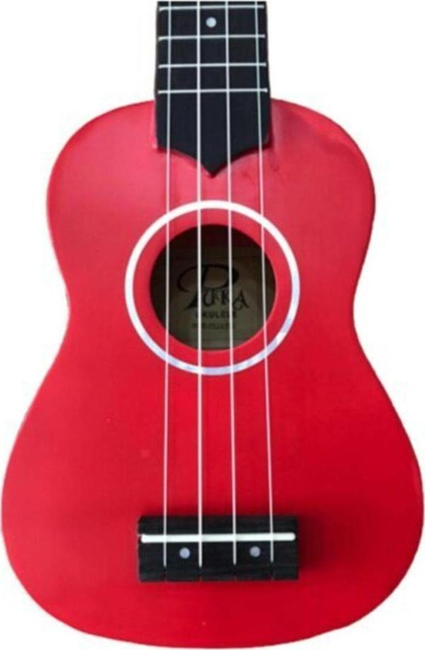PUKA Pk-10Rd Soprano Boy Gül Klavye Ve Eşikli Kılıflı Ukulele - Image 1