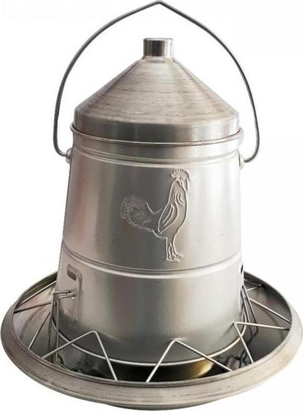 TavPet Metal Tavuk Yemlığı Yem Akış Ayarlı 7,8 Kg Askılı Üstten Dolum - Image 1