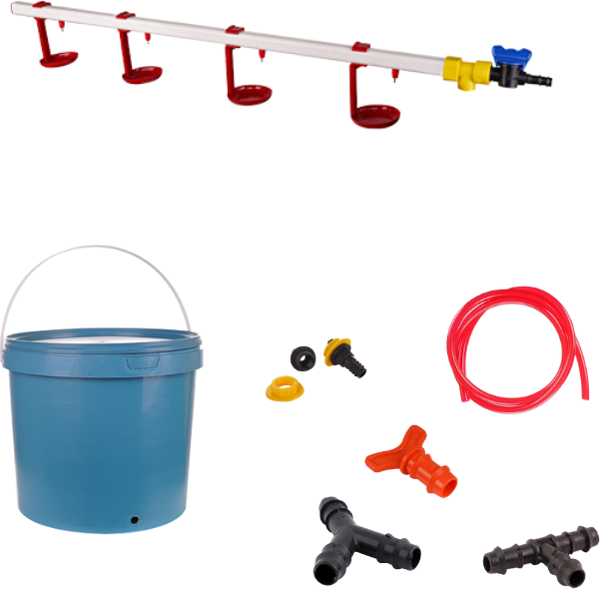 TavPet Nipel Tavuk Suluğu 20 Lt Depolu Askılı Çanaklı (Set/13) - Image 1