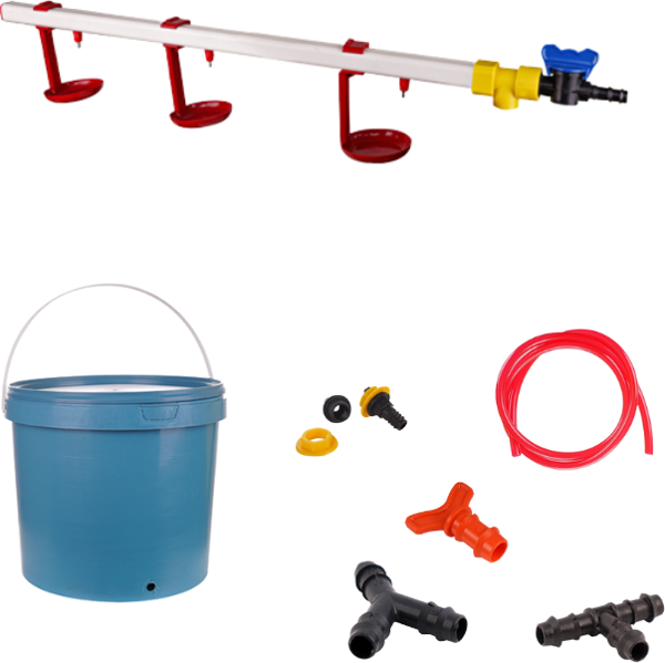 TavPet Nipel Tavuk Suluğu 20 Lt Depolu Askılı Çanaklı (Set/7) - Image 1
