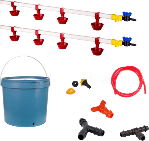 TavPet Nipel Tavuk Suluğu 20 Lt Depolu Yaylı Çanaklı (Set/16) - Image 1