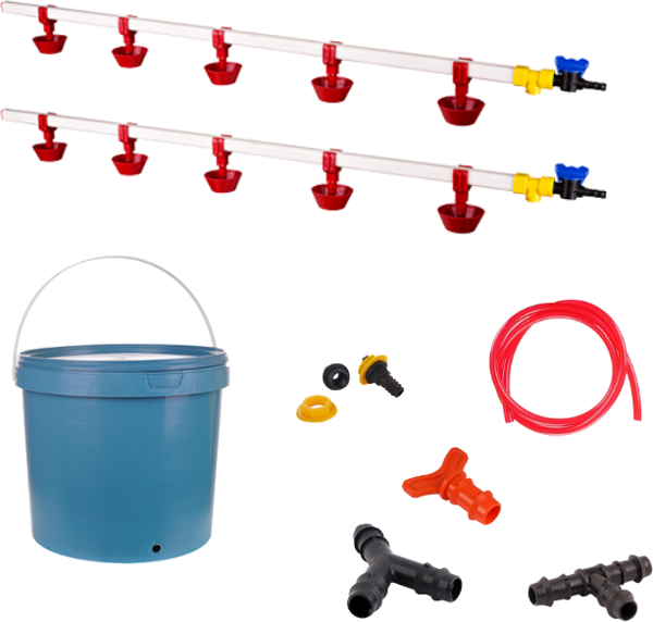 TavPet Nipel Tavuk Suluğu 20 Lt Depolu Yaylı Çanaklı (Set/22) - Image 1