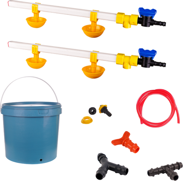 TavPet Nipel Civciv Suluğu 20 Lt Depolu Küçük Yaylı Çanaklı  (Set/26) - Image 1