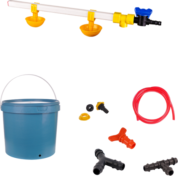 TavPet Nipel Civciv Suluğu 20 Lt Depolu Küçük Yaylı Çanaklı (Set/25) - Image 1