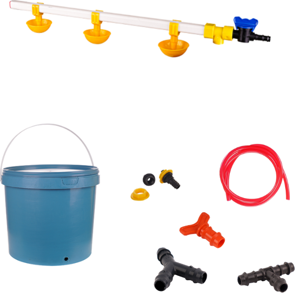TavPet Nipel Civciv Suluğu 20 Lt Depolu Küçük Yaylı Çanaklı (Set/27) - Image 1